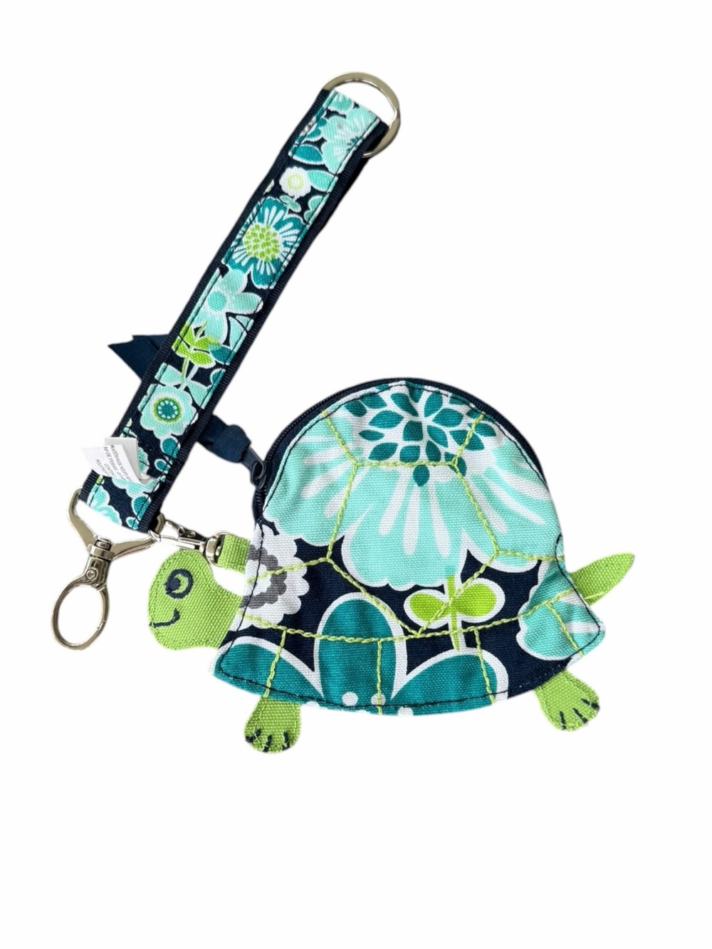 31 Thirty One Coin Purse Keychain Wristlet Strap Floral Celebration NWOT